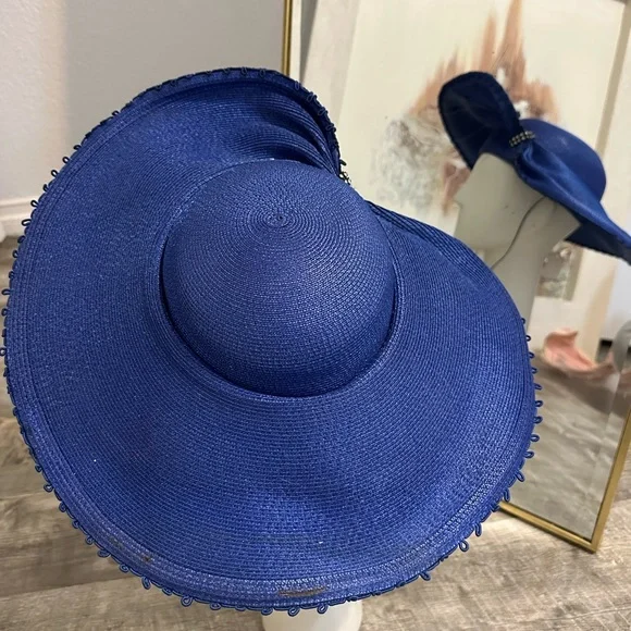 Vintage royal blue hat - Picture 5 of 6